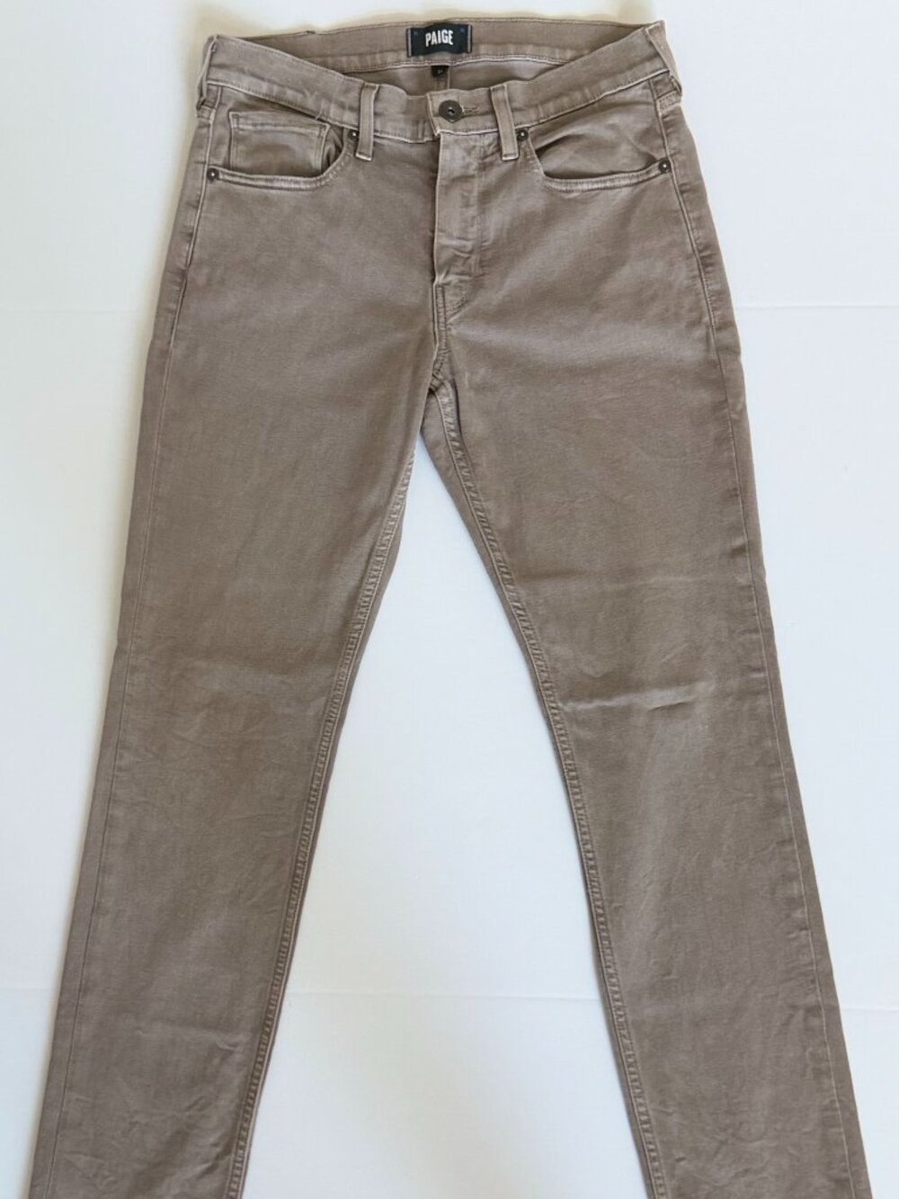 PAIGE Federal Slim Straight Jeans – Taupe/Beige 🤎